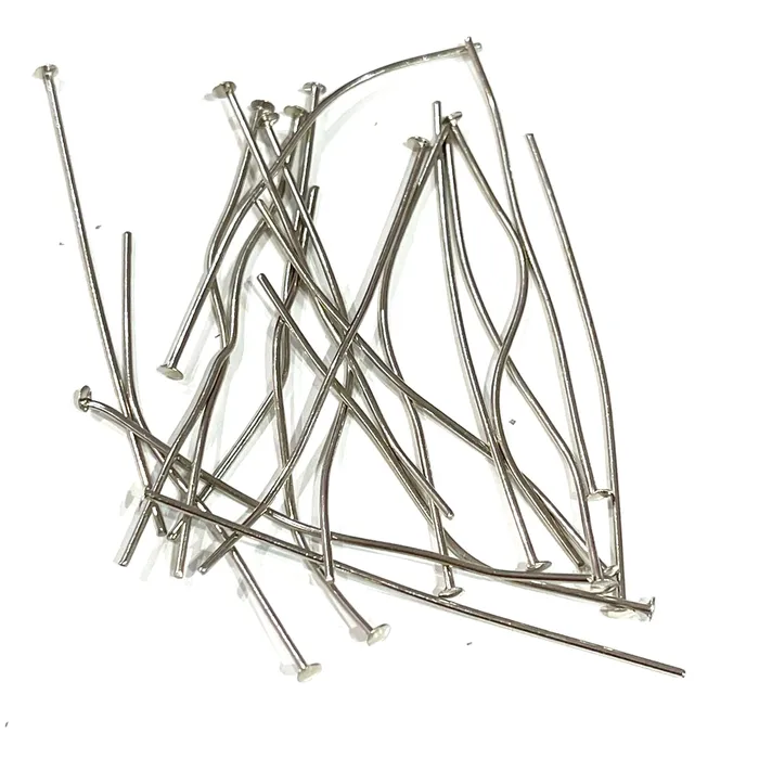 50mm Rhodium Plated Brass Head pins 07mm by 50mm Rhodium Head Pins Peppy Beads Earrings 50mm Rhodium Plated Brass Head pins 07mm by 50mm Rhodium Head Pins Peppy Beads Earrings