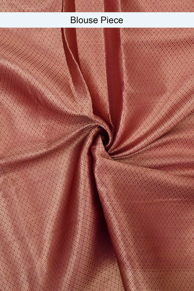Teejh Teejh Nurvi Magenta Banarasi Semi Chiffon Warm Silk Saree Necklaces