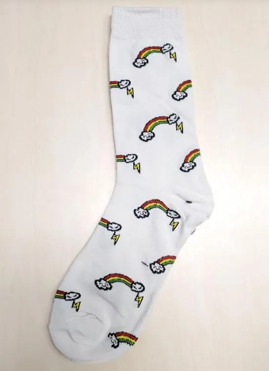 02 Earrings SF459 Rainbow Lightning Socks