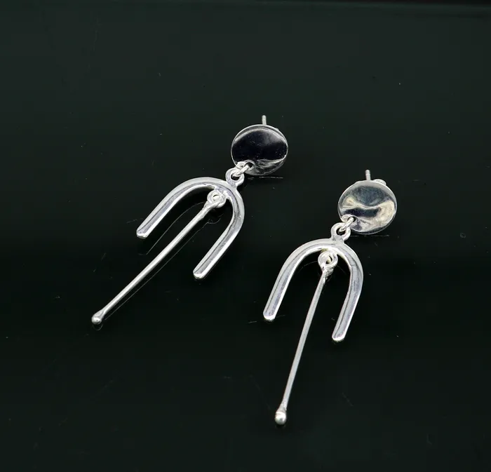 TRIBAL ORNAMENTS Earrings 925 sterling silver flower stud earring excellent fancy drop dangle elegant dainty light weight earrings best gifting ear696 TRIBAL ORNAMENTS Earrings 925 sterling silver flower stud earring excellent fancy drop dangle elegant dainty light weight earrings best gifting ear696