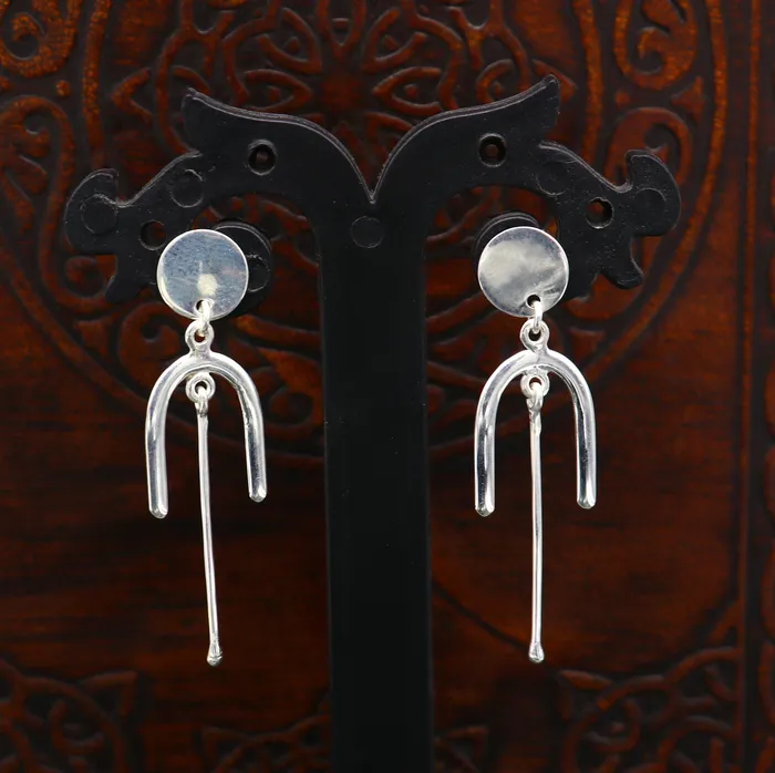 TRIBAL ORNAMENTS Earrings 925 sterling silver flower stud earring excellent fancy drop dangle elegant dainty light weight earrings best gifting ear696 TRIBAL ORNAMENTS Earrings 925 sterling silver flower stud earring excellent fancy drop dangle elegant dainty light weight earrings best gifting ear696