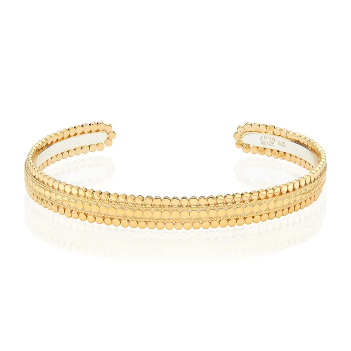 Bracelets Anna Beck Scalloped Cuff Bracelet Gold Plated Anna Beck