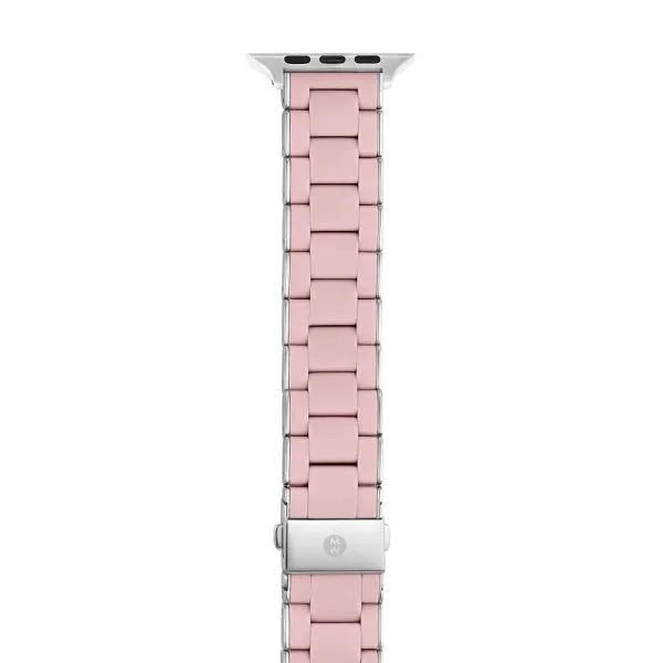 Bracelets Michele Barely Pink SiliconeWrapped Bracelet Band for Apple Watch Michele Bracelets Michele Barely Pink SiliconeWrapped Bracelet Band for Apple Watch Michele