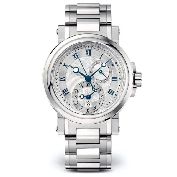 Breguet Marine 42mm Watch Ref 5857ST12SZO Silver Dual Time Dial Stainless Steel Bracelet Breguet Bracelets Breguet Marine 42mm Watch Ref 5857ST12SZO Silver Dual Time Dial Stainless Steel Bracelet Breguet Bracelets
