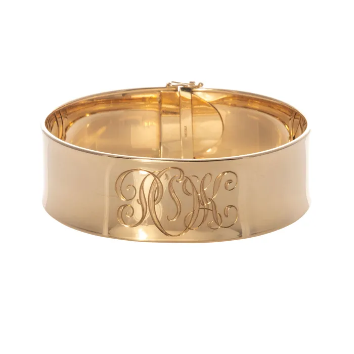 Croghans PreStyled Sets 14K Gold Wide Cuff Bangle