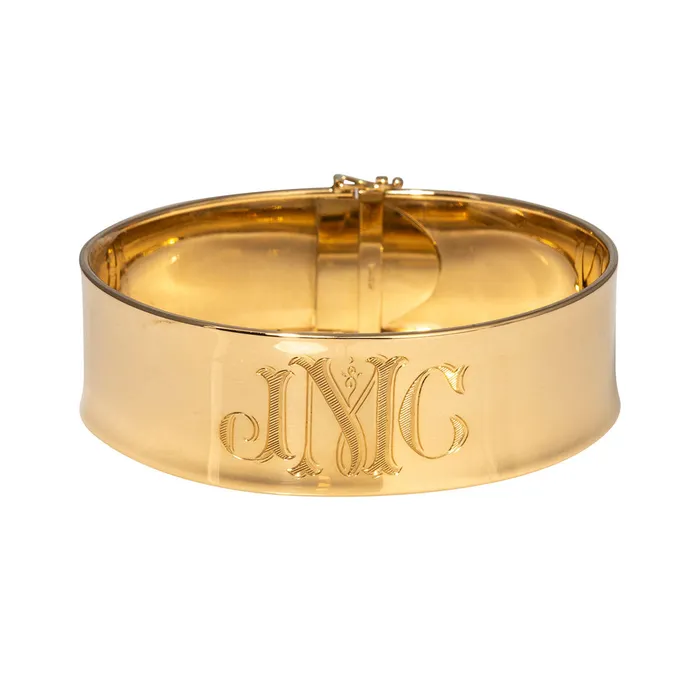 Croghans PreStyled Sets 14K Gold Wide Cuff Bangle