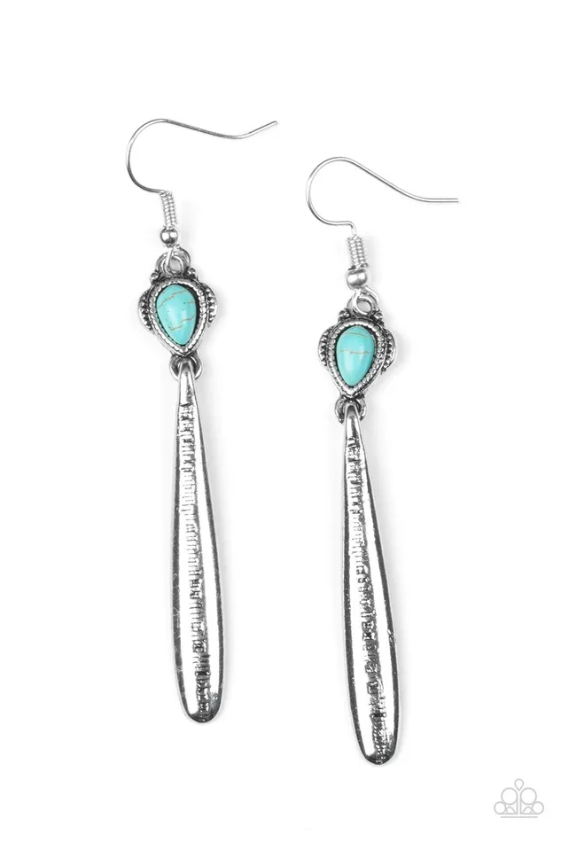 Earrings Paparazzi Jewelry Paparazzi Earring Colorfully Canyonland Blue
