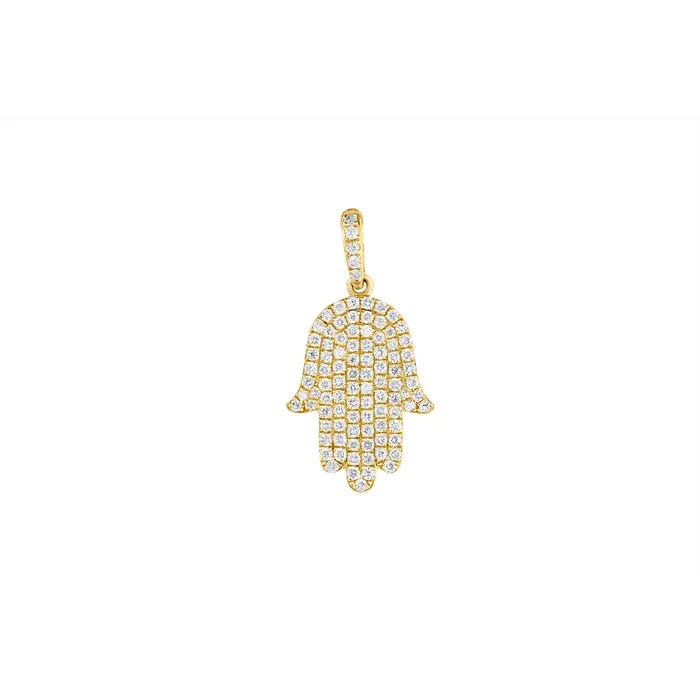 Meierotto Jewelers PreStyled Sets 18K Yellow Gold Diamond Hamsa Pendant