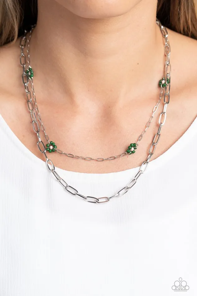 Necklaces Paparazzi Jewelry Paparazzi Necklace Bold Buds Green