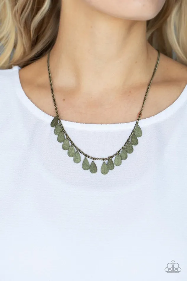 Necklaces Paparazzi Jewelry Paparazzi Necklace Eastern CHIME Zone Brass