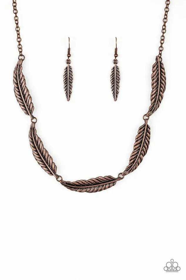 Necklaces Paparazzi Jewelry Paparazzi Necklace Light Flight Copper