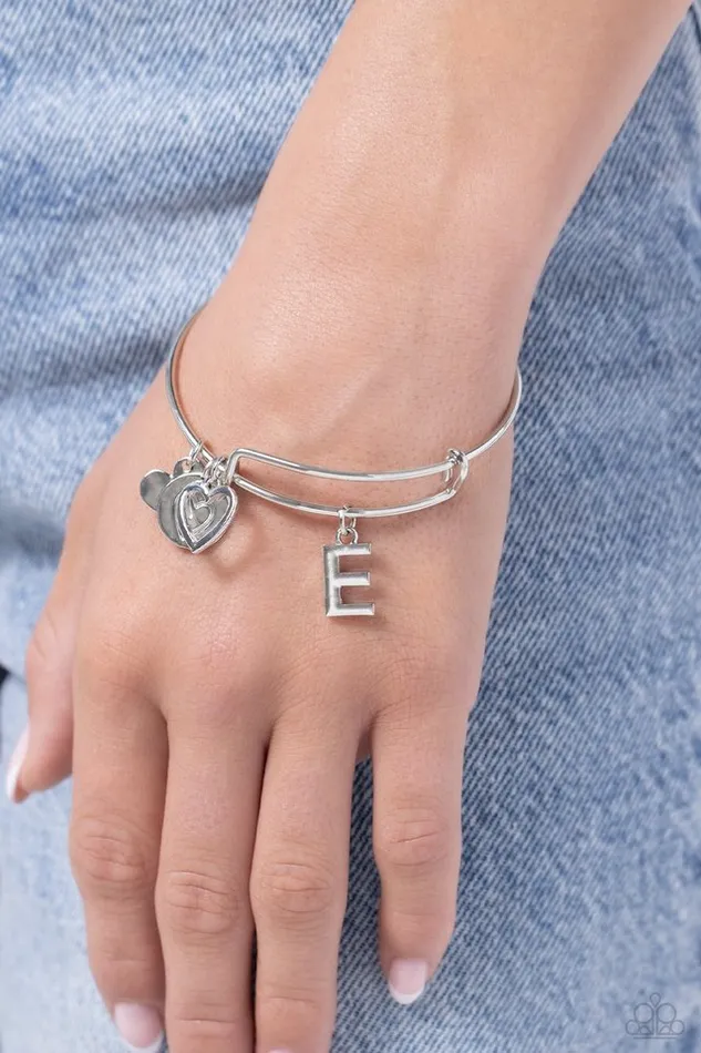 Paparazzi Bracelet Making It INITIAL Silver E Paparazzi Jewelry Bracelets