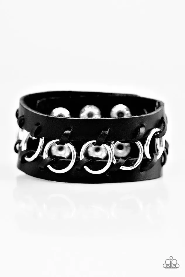 Paparazzi Bracelet Rebel Revelry Black Paparazzi Jewelry Bracelets