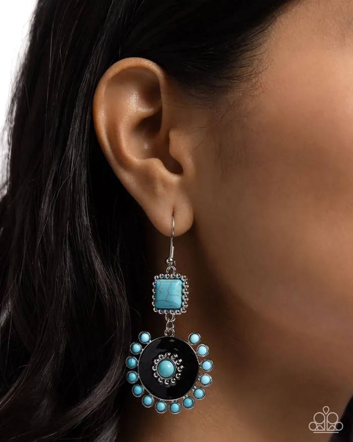 Paparazzi Earring Earthy Emblem Black Paparazzi Jewelry Earrings