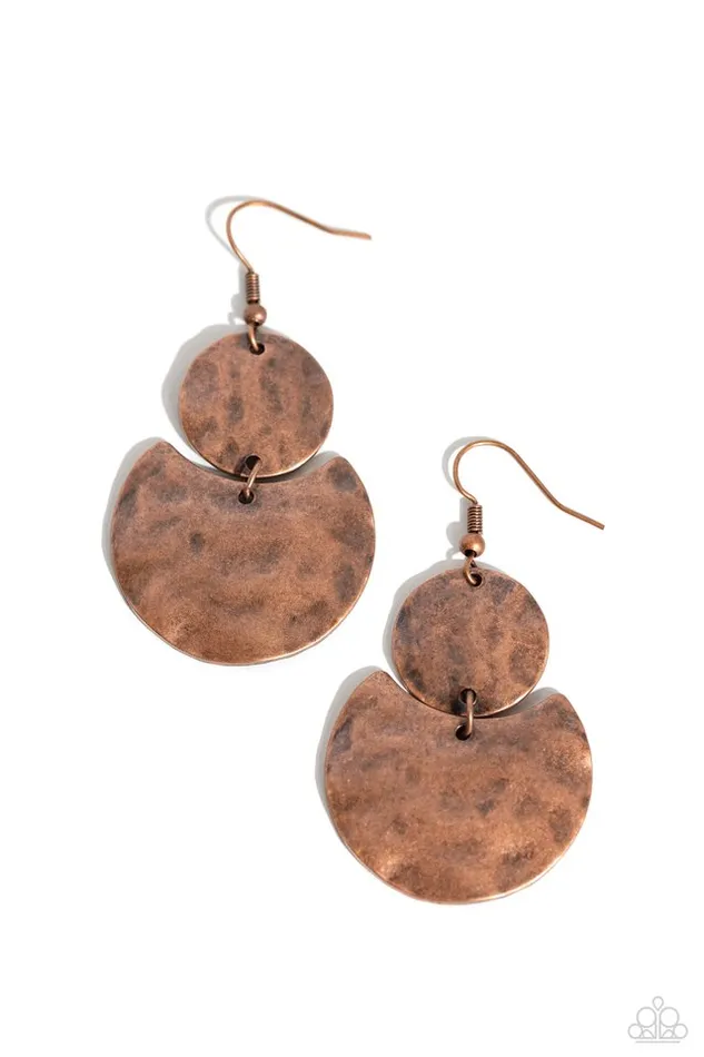 Paparazzi Earring Monochromatic Charisma Copper Paparazzi Jewelry Earrings Paparazzi Earring Monochromatic Charisma Copper Paparazzi Jewelry Earrings