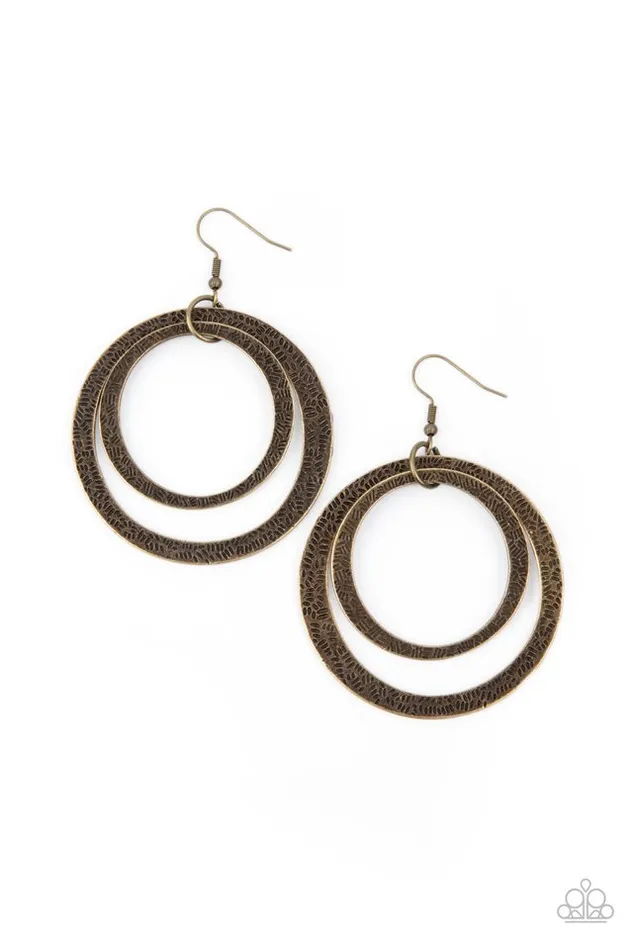 Paparazzi Earring Rounded Out Brass Paparazzi Jewelry Earrings Paparazzi Earring Rounded Out Brass Paparazzi Jewelry Earrings