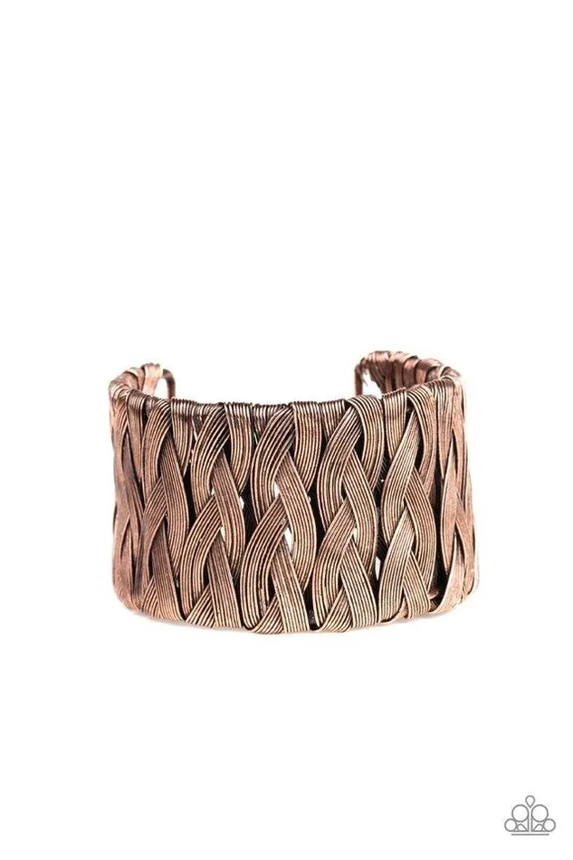 Paparazzi Jewelry Bracelets Paparazzi Bracelet Take It or WEAVE It Copper