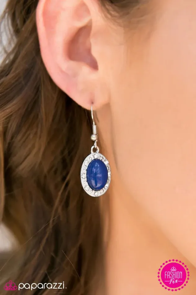 Paparazzi Jewelry Earrings Paparazzi Earring BEAD Confident Blue