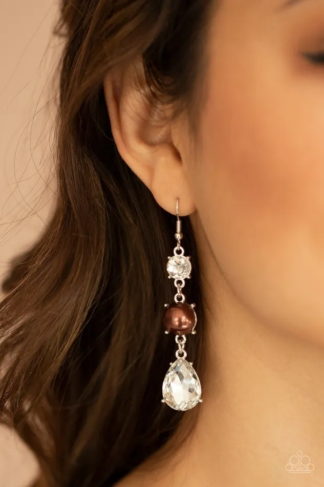 Paparazzi Jewelry Earrings Paparazzi Earring Unpredictable Shimmer Brown