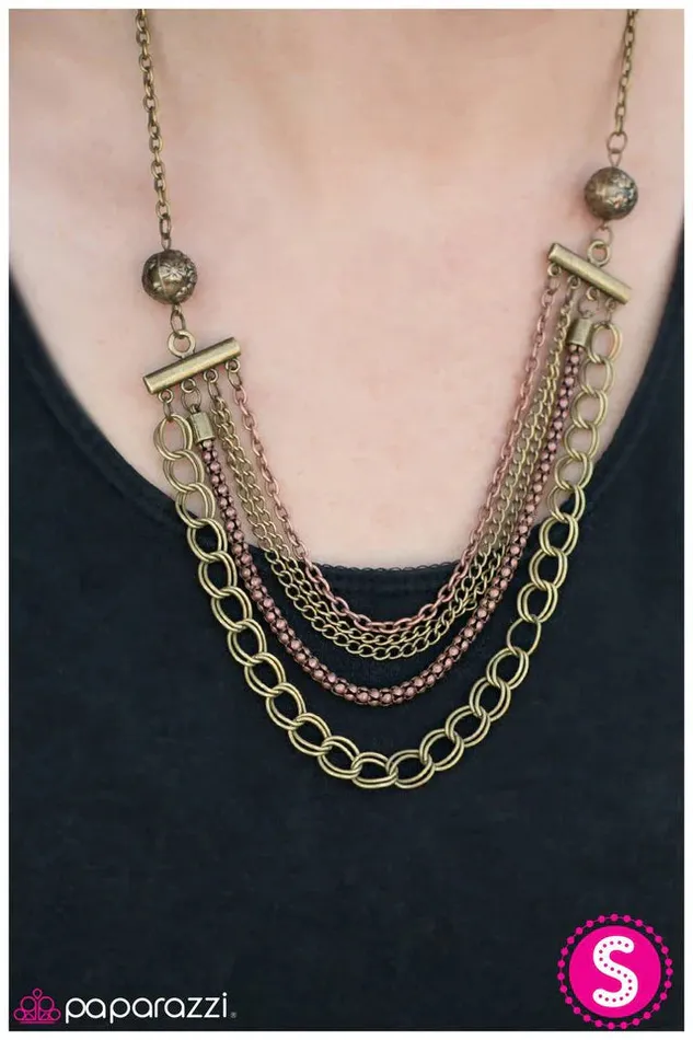 Paparazzi Jewelry Necklaces Paparazzi Necklace Bar None Brass