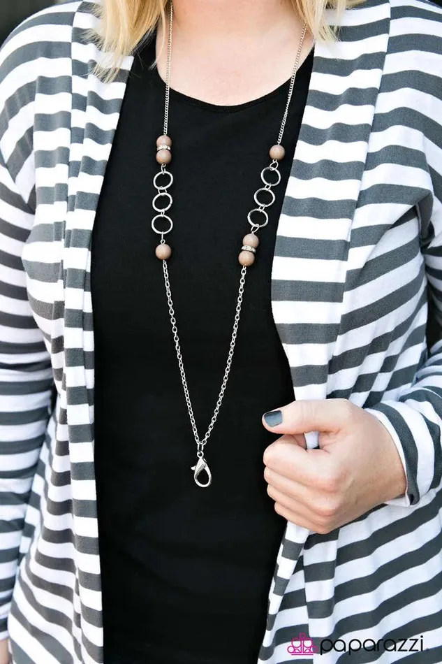 Paparazzi Jewelry Necklaces Paparazzi Necklace NineToFiver Brown