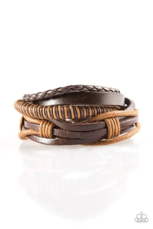 Paparazzi Jewelry Paparazzi Bracelet Trailbreaker Brown Bracelets