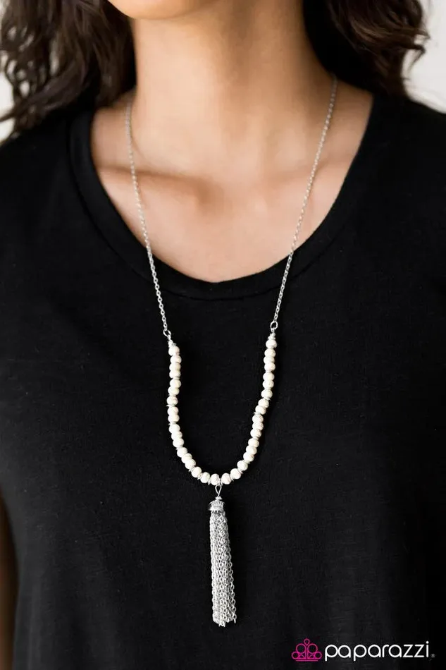 Paparazzi Necklace Stone Dwellers White Paparazzi Jewelry Necklaces