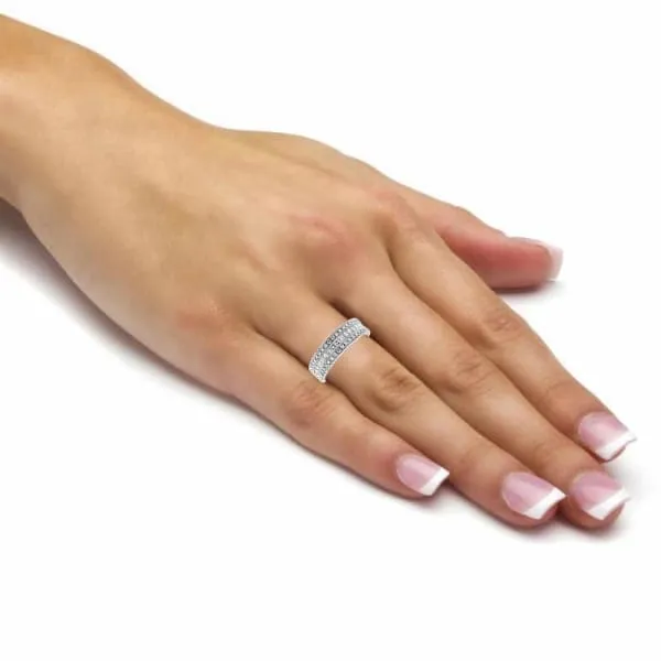 Rings Diamond Source NYC 18kt White Gold Diamond Wedding Band KR08189A11