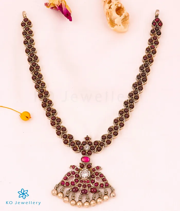 Necklaces Silversmith The Anulasya Silver Addige Necklace Red