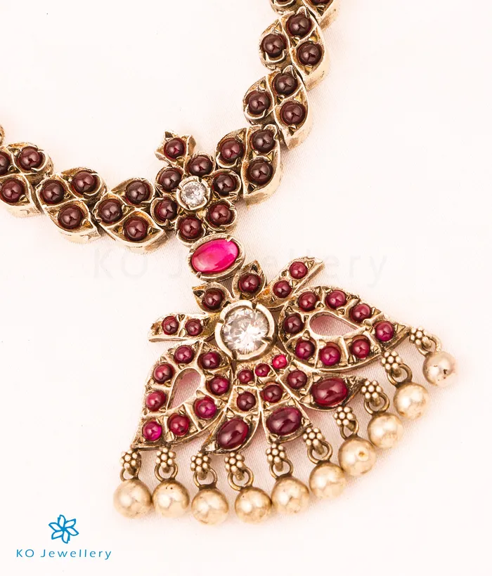 Necklaces Silversmith The Anulasya Silver Addige Necklace Red