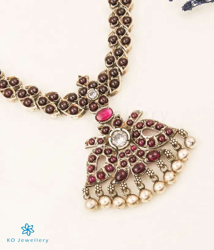 Necklaces Silversmith The Anulasya Silver Addige Necklace Red