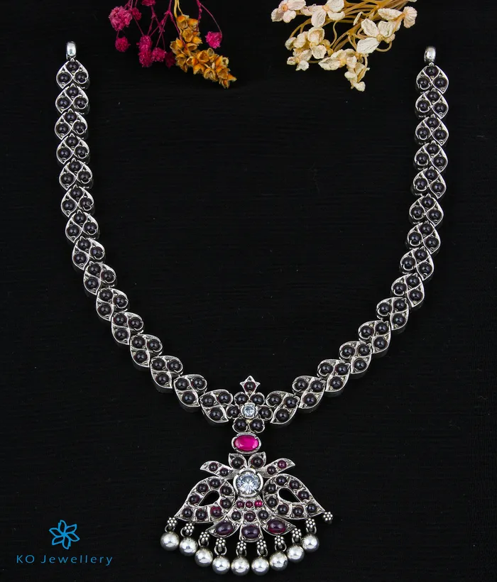 Necklaces Silversmith The Anulasya Silver Addige Necklace Red