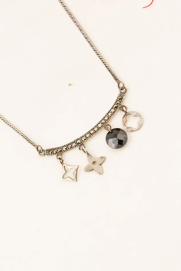 The Erica Silver Marcasite Necklace Marcasite Necklaces