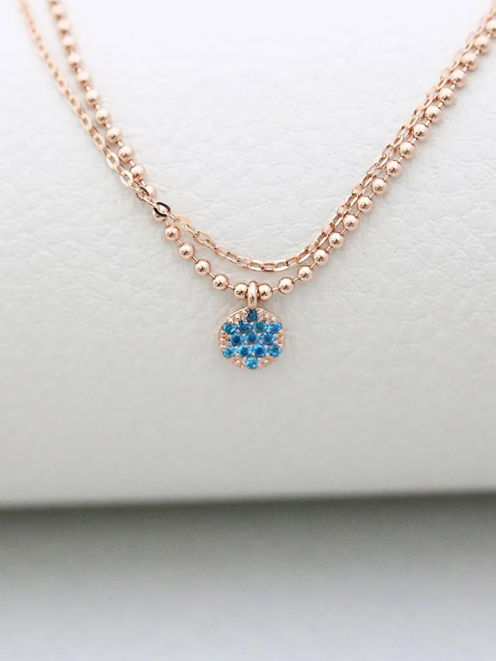 Charm Necklaces 14K Gold Disc Charm Ball Chain Anklet MinimalBijoux
