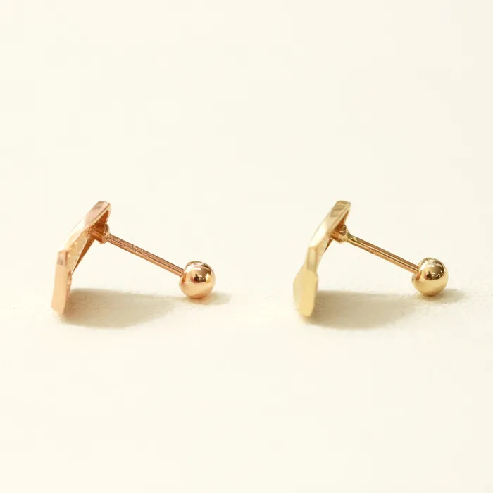 Earrings MinimalBijoux 14K Gold Crystal Crescent Earring 20G18G16G