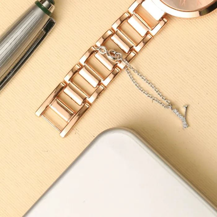 Alphabet CZ White Gold Plated Silver Watch Charm SILVER Charm Necklaces