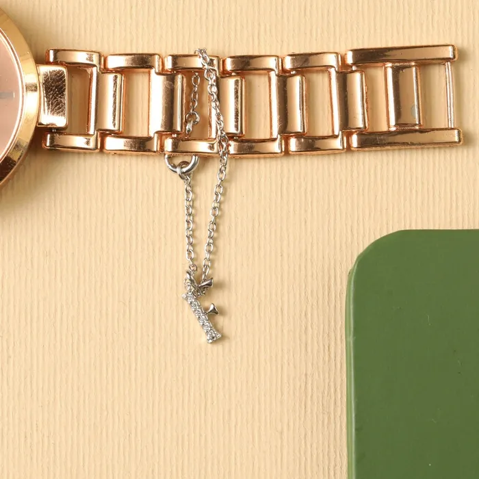 Alphabet CZ White Gold Plated Silver Watch Charm SILVER Charm Necklaces