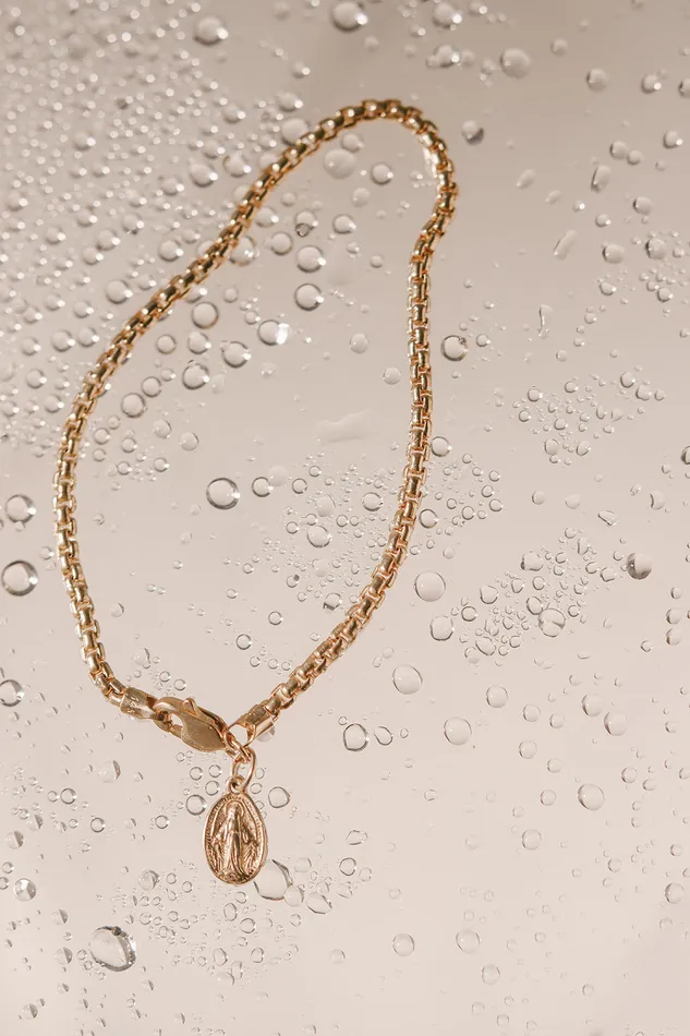 Bracelets The Little Catholic 14k Gold Stella Miraculous Medal Bracelet