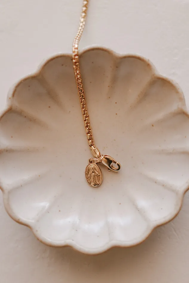 Bracelets The Little Catholic 14k Gold Stella Miraculous Medal Bracelet