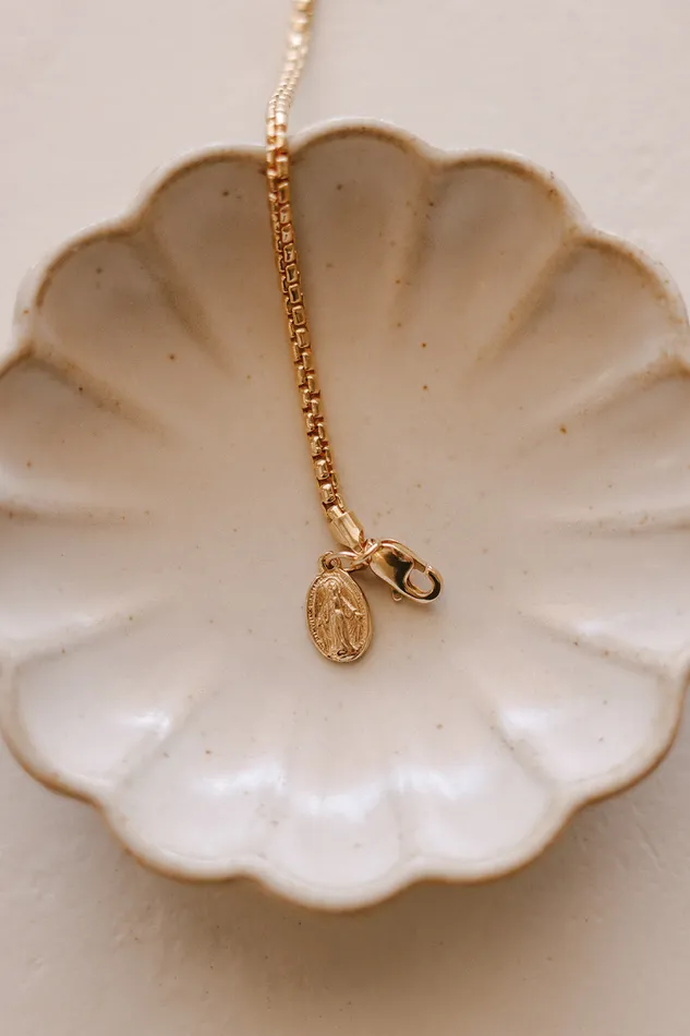 Bracelets The Little Catholic 14k Gold Stella Miraculous Medal Bracelet