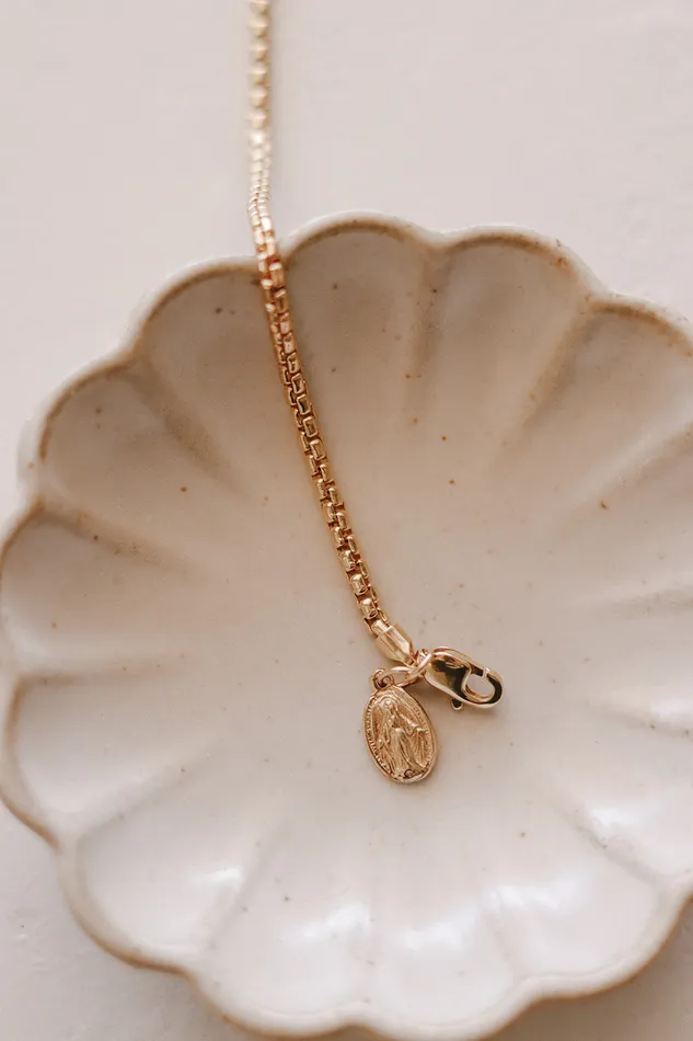Bracelets The Little Catholic 14k Gold Stella Miraculous Medal Bracelet