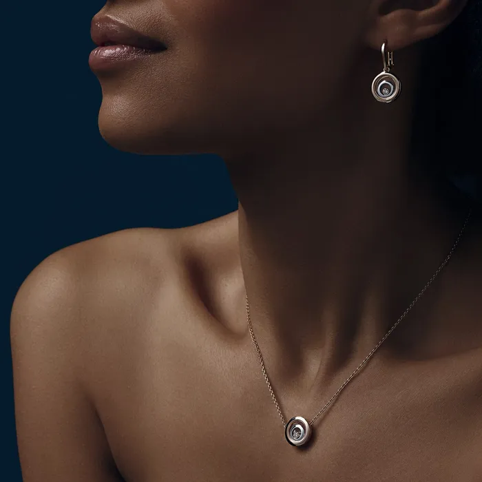 Chopard Necklaces Happy Spirit Rose and White Gold Necklace