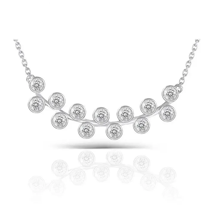 Luxus Moissanite Rings Jewelry Necklaces Moissanite Fashionable Necklace Platinum Plated Silver 04ct Total Luxus Moissanite Rings Jewelry Necklaces Moissanite Fashionable Necklace Platinum Plated Silver 04ct Total
