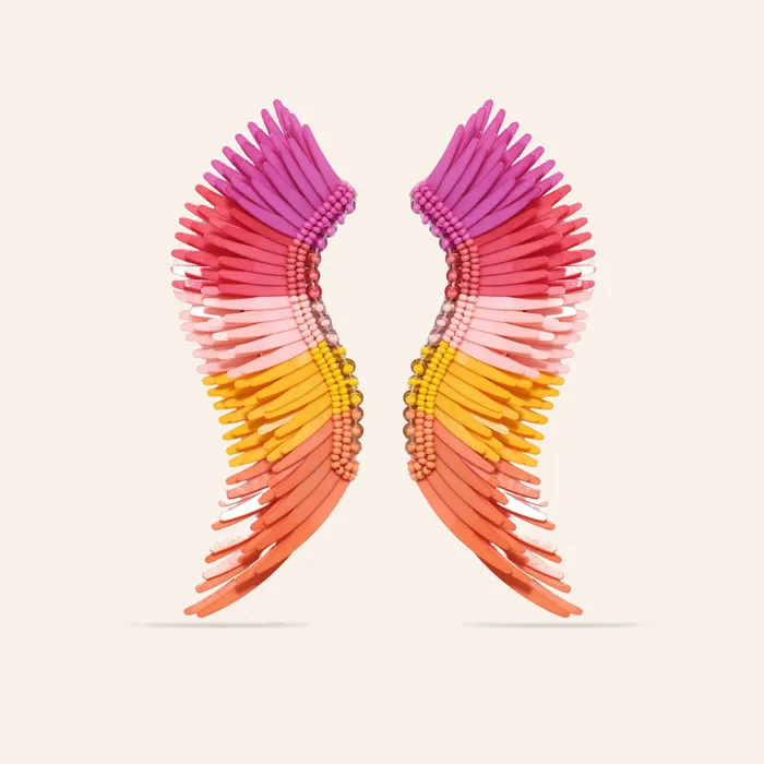 Mignonne Gavigan Earrings Madeline Earrings Pink Yellow Orange