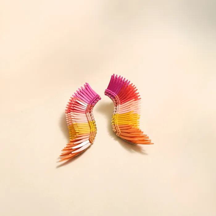 Mignonne Gavigan Earrings Madeline Earrings Pink Yellow Orange Mignonne Gavigan Earrings Madeline Earrings Pink Yellow Orange