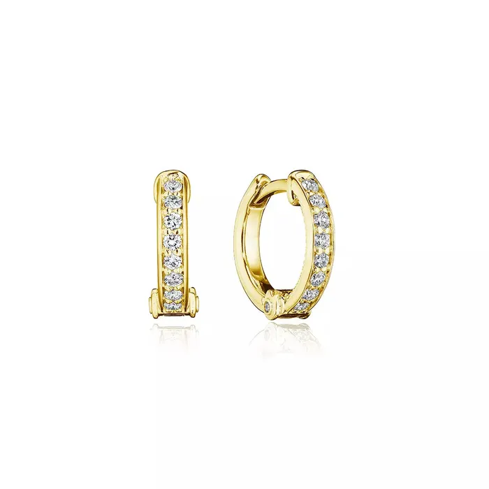 PreStyled Sets Shop IDC estore Verragio 15mm Felicity Diamond Huggie Hoop 18K Gold 035CTW PreStyled Sets Shop IDC estore Verragio 15mm Felicity Diamond Huggie Hoop 18K Gold 035CTW