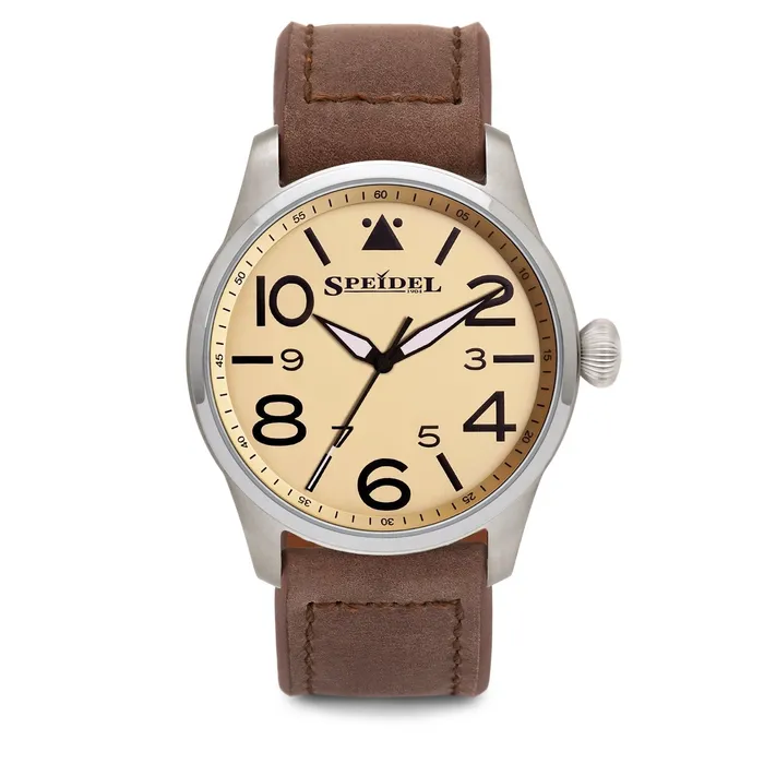 Speidel Watches Mens Leather Pilot Watch Collection