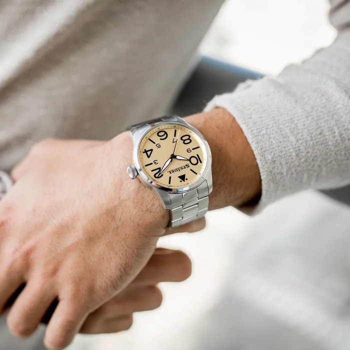 Speidel Watches Mens Leather Pilot Watch Collection