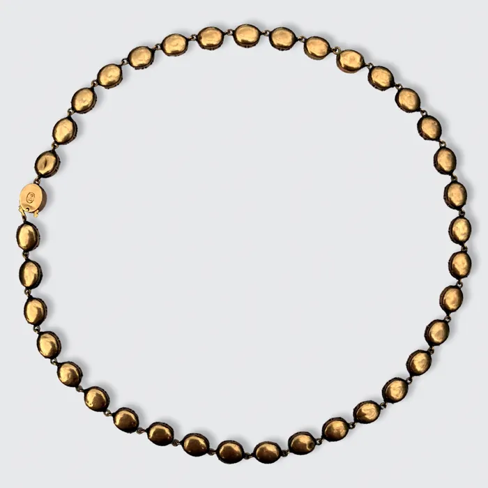 21stfinds FlatCut Garnet Rivire Necklace Necklaces