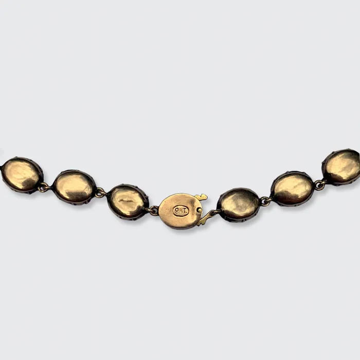 21stfinds FlatCut Garnet Rivire Necklace Necklaces
